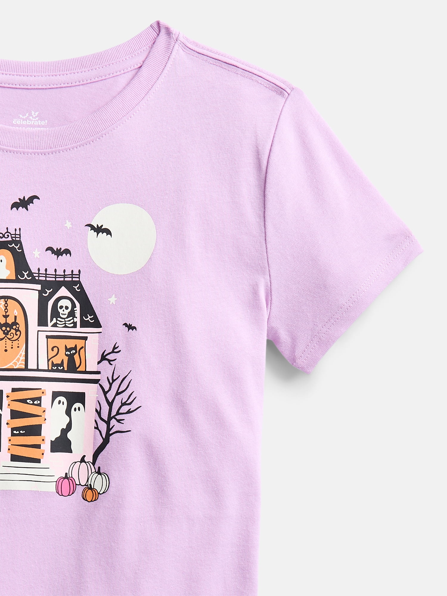 Halloween Girls Graphic Tee with Short Sleeves from Way to Celebrate, Sizes 4-18