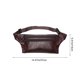 thumbnail image 3 of Riñonera delgada ultraligera | Bolso bandolera antirrobo multicapa - Bandolera de viaje impermeable y resistente a los arañazos | Material de PU | 14,57 x 8,27 x 5,51 pulgadas | Café Marrón Negro |, 3 of 6