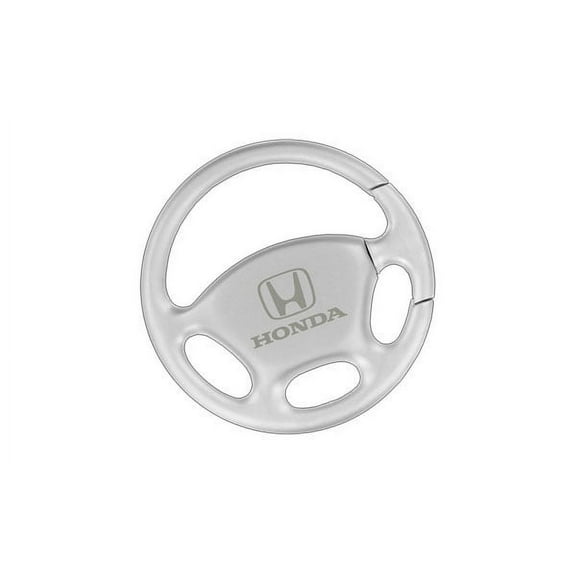 Honda Chrome Steering Wheel Key Chain With Quick Pull Attach & Detachment Of Keys