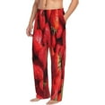 thumbnail image 3 of Kdxio Strawberry Red Print Men's Sleep Pajama Pant Lounge Pants with Pockets, 3 of 8