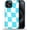 Blue Twist Check, variant on for iPhone 16 Pro Max Case, [Hybrid 2-Layer Hard Shell] Military-Grade Protection, All-Around Shockproof, Silicone Protective Phone Case for iPhone 16 Pro Max - Coloring Mushroom