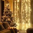 thumbnail image 5 of 3 Pack 900 LED Curtain Lights, 9.9ft × 9.9ft Warm White Curtain String Lights, 8 Modes Twinkle Lights with Remote, USB Hanging Curtain Lights for Bedroom, Window, Wedding, Party, 5 of 12
