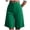 Green, variant on vigerkar High Waist Bermuda Shorts Women Knee Length Wide Leg Dressy Casual Summer Pleated Front Work Shorts with Pockets, Tailored Office & Beach Versatile (Black, L)