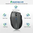 thumbnail image 3 of RHEA- Wireless Mouse 2.4G Usb Receiver, Ergonomic 6 Button, 4800 Dpi, Laptop Pc, 3 of 6