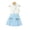 Blue, variant on biudgviw Cute Clothes for Girls Bow Mock Neck Sleeveless Tops with Ruffle Mini Skirt Shorts Set 2 Piece Summer Outfits