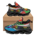 thumbnail image 1 of Zapatillas de baloncesto antideslizantes con cordones y diseño personalizado del orgullo LGBT para mujer, zapatillas populares para exteriores, viajes y fitness., 1 of 6