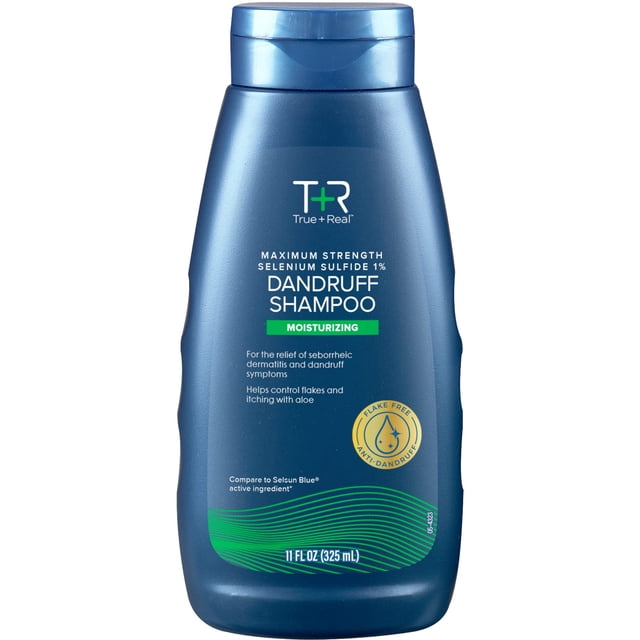 Champú hidratante para caspa True+Real con aloe y 1% de selenio, 325 ml