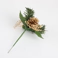 thumbnail image 3 of Artificial Pine Stems Fake Pine Cone Gift Box Christmas Flowers Ornament Flower Arrangements Wreath Holiday Home Winter Decor, Gold, 3 of 6