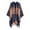 Navy, variant on Women's Plaid Blanket Scarf Shawl Wrap Warm Cozy Winter Poncho Cape with Tassels Stylish Oversized Checkered Design