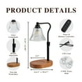 thumbnail image 2 of Inadays Candle Warmer Lamp w/ Timer, Dimmer, 2 Bulbs - Adjustable Height for Black Wax Melts & Small Jar Candles - Gift for Women, Mom, Birthday - Home Desk Decor, 2 of 8