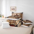 thumbnail image 6 of Manfei Retro Texas Stars 7pcs Bedding Comforter Set,Rustic Western Farmhouse Queen Bedding Sets,Old Barn Door Queen Sheet Sets For Men Women,Microfiber Bedroom Decor, 6 of 8