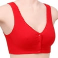 thumbnail image 2 of Elainilye Fashion Women Bras Wireless Plus Size Underwear Comfortable Lace Breathable Bra Everyday Bras,Red, 2 of 3