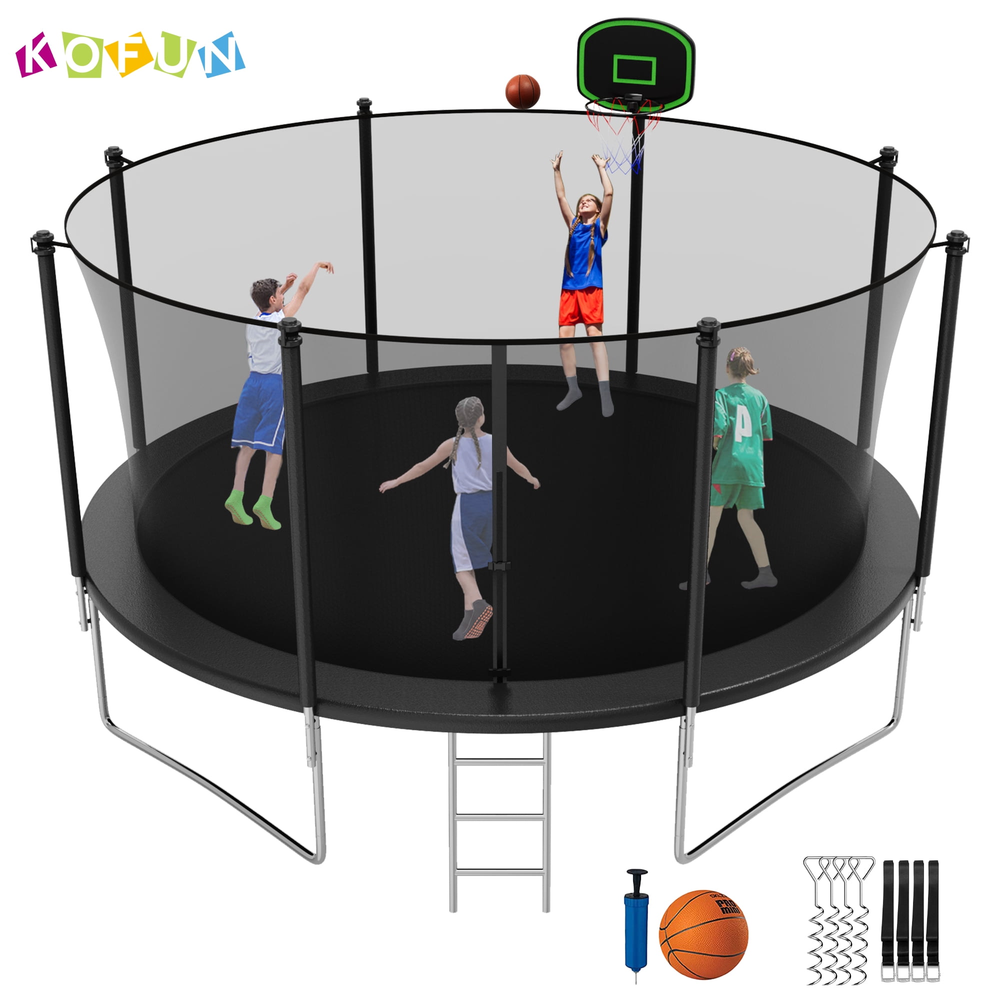 KOFUN Trampolines, NoGap Design 12FT 14FT 15FT 16FT Trampoline for