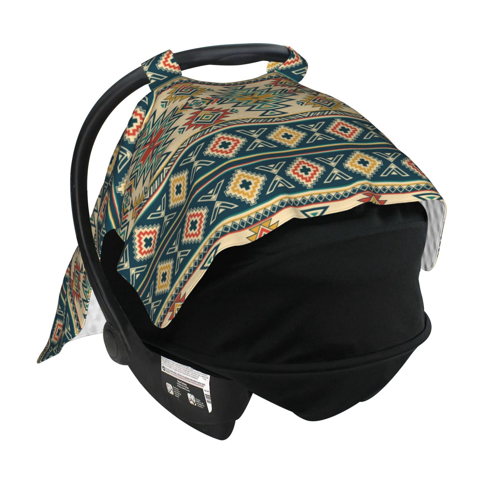 Car Seat Cover Baby - Traditional Tribal Aztec1 Breathable Infant Car Seat Cover for Baby Carseat, Lightweight Comfort Baby Essentials Must Haves Newborn Stuff for Girl Boy