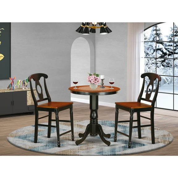 Counter Height Table Set with Chairs - 5 Piece Dining Set - Modern Kitchen Pub Table