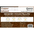 thumbnail image 4 of Memory Foam Pillow Queen Copper Infused - Cooling, Breathable, and Stress-Reducing Bed Pillow for Side Back Stomach Sleepers - Long Lasting - Queen Size, 4 of 4