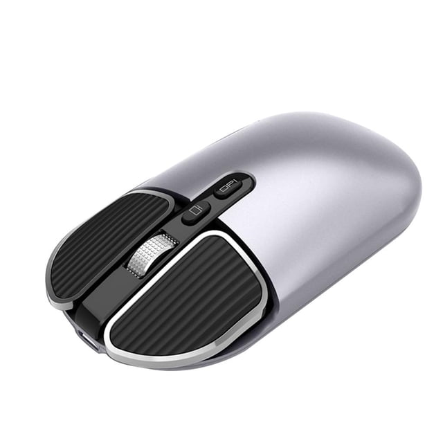 ruzhgo Bluetooth Wireless Mouse 2.4G/Bluetooth Dual Mode Mouse Quiet Mouse for Home Office Grey