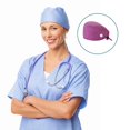 thumbnail image 3 of Sonducket Paquete de 3 gorros de operación Médicos Servicio de larga duración Pure Color Scrub Professional Surtido de colores Tie Back Sweatband Gorros Sombreros violeta Sonducket AP008659-08, 3 of 6