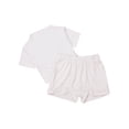 thumbnail image 4 of Coduop Women Short Sleeve Crop Top and Shorts Pullover Tracksuits Sweatsuits Set, 4 of 6