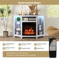 thumbnail image 6 of Giantex Corner TV Stand w/Electric Fireplace, Entertainment Center, Media Console Cabinet, White, 6 of 10