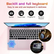 17.3Laptop-Computer 16GB RAM 1TB SSD Pink Student-Laptop 2025 Newest,Intel 6 Cores i3-1215U(Up to 4.40 GHz),Busines-Laptop with Backlit Keyboard Fingerprint