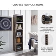 thumbnail image 4 of Signature Design by Ashley Derekson TV Pier Media Storage Tower with 4 Shelves, 72" Tall, Multi-Gray, 4 of 7