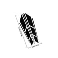 thumbnail image 2 of FELTECHELECTR 2Pares De Stickers Decorativos Negros Para De Motocicleta Material Confiable Y Duradero, 2 of 8