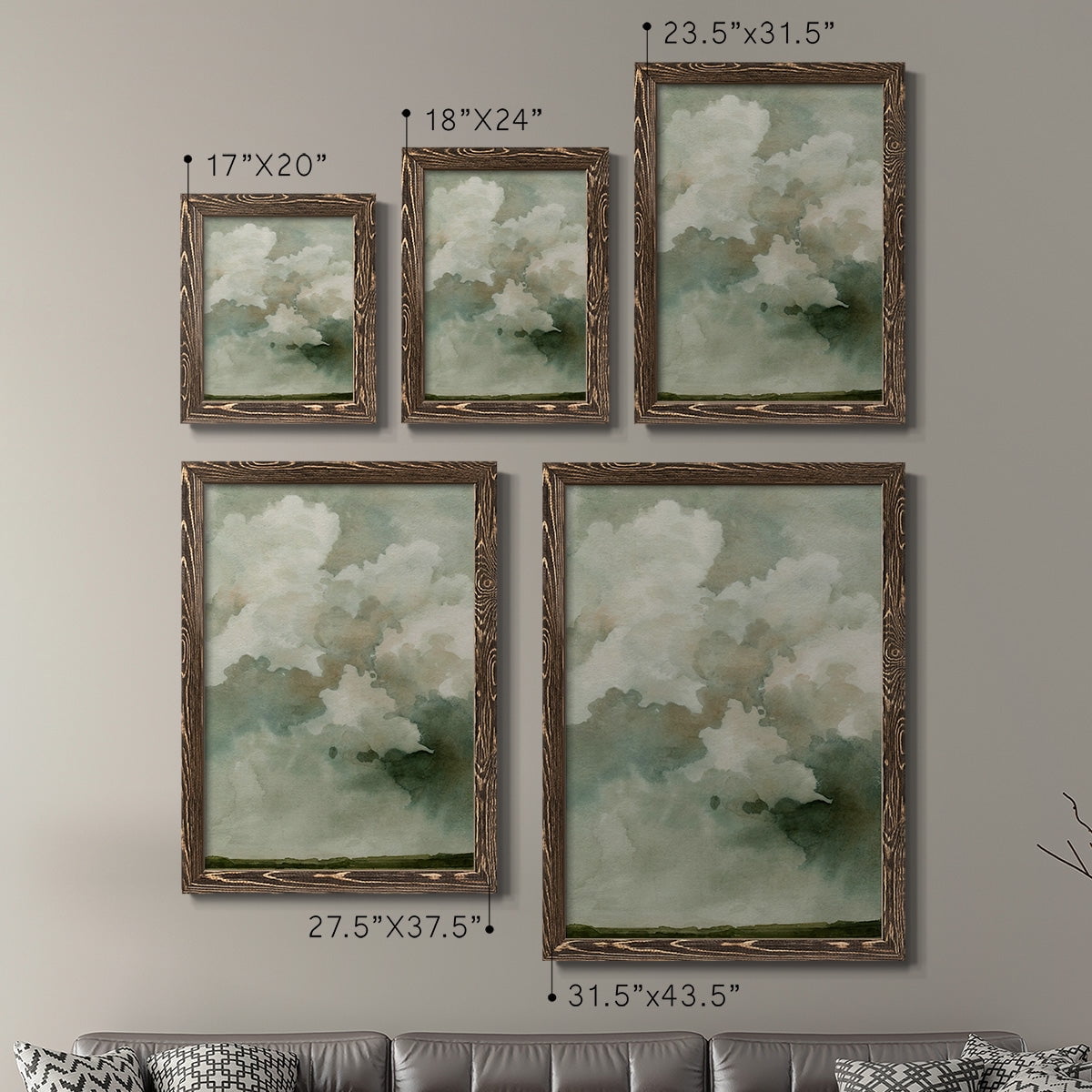 Coming Rain I - Premium Framed Canvas 2 Piece Set - Ready to Hang