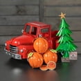 thumbnail image 4 of Metal 18.5" Long Multi-Seasonal Christmas and Harvest Pickup Truck with Metal Tree, Pumpkins, and Matching Side-Magnet Sets…, 4 of 11