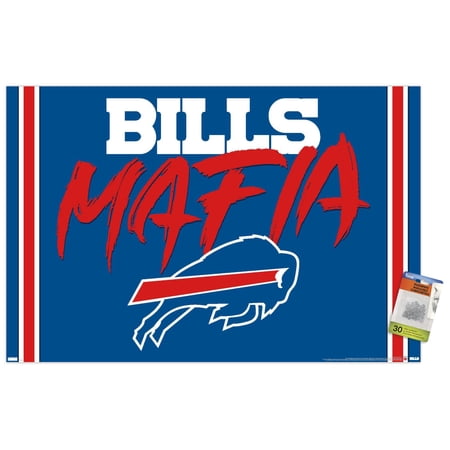 NFL Buffalo Bills – Bills Mafia Wall Poster with Pushpins 22.375 x 34