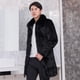 thumbnail image 1 of Abrigo cálido de invierno para hombre, abrigo de piel de moda informal, abrigo largo de piel gruesa, gabardina de gran tamaño para hombre, 1 of 5