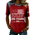 thumbnail image 3 of Hearthz 1776-2026 250 Years Of Freedom Shirt Raglan Short Sleeve Patriotic Shirts for Women We the People American Flag 250th Anniversary Shirt Women, 3 of 4