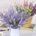 thumbnail image 1 of Travelwant 10Branches Artificial Flowers Flocked Plastic Lavender Bundle Fake Plants Wedding Bridle Bouquet Indoor Outdoor Home Kitchen Office, 1 of 7