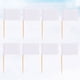thumbnail image 2 of Banderas creativas de palillos de dientes blancos para decorar cupcakes y comida de fiesta (100 unidades), 2 of 7