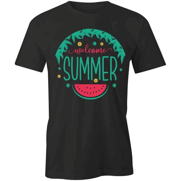 Welcome Summer T-Shirt | Cool Summertime Black Tee Gift