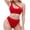 Z-Red726, variant on JIAYUE Women Swimsuit Sets One-Shoulder Asymmetrical Neck Bikini Two Piece Solid Color Splicing Hollow Out Summer Female Swimwear