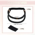 thumbnail image 2 of Uxcell 4 Pairs High Heels Shoe Straps, Rhinestone Elastic Shoe Straps Heels Detachable Ankle Straps Replacement Shoelace Crystal for Women Loose Slippers Sandals, Black, 2 of 7