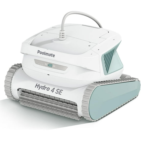 Hydro 4SE Corded Automatic Robotic Pool Vacuum Cleaner, 40FT Long Cable/4 Cleaning Modes/One-Key Touch Contral, 4.1L Large Filter Basket, Wall & Waterline Cleaning, Ideal for In-Ground Pools