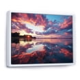 thumbnail image 2 of Designart "Lake Horizon Sunset Beauty II" Cottage Framed Wall Art - Country Blue Lake Entryway Framed Wall Art Print, 2 of 6
