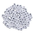thumbnail image 2 of Rongfmy 200pcs Acrylic Alphabet Spacer Beads Square Spacer Jewelry Making Accessory DIY 1, 2 of 9
