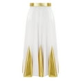 thumbnail image 2 of inhzoy Kids Girls Metallic Lyrical Liturgical Dance Skirt Worship Praise Dance Overlays Skirts White 16, 2 of 4