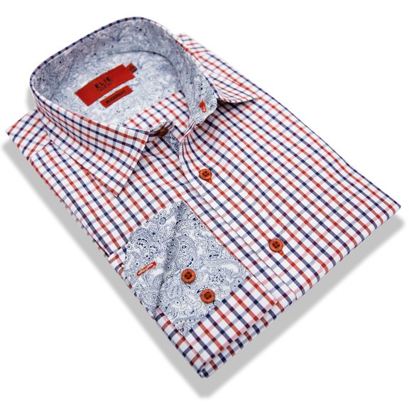 Elie Balleh Red Plaids Boys Shirt