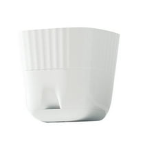 BMYJ Square Plant Pot for Small Indoor Plants, Plastic Flower Pots with Drainage Holes and Connecting Saucers, Decorative Garden Pots for Herb,Aloe,Cactus, Succulents