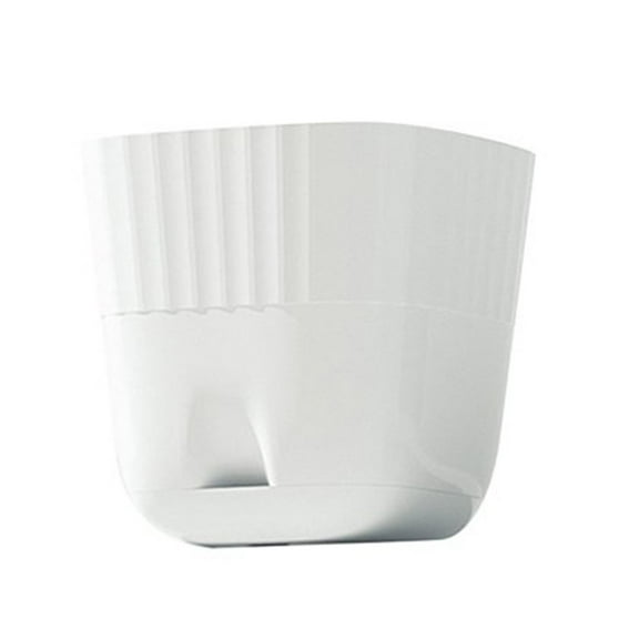 BMYJ Square Plant Pot for Small Indoor Plants, Plastic Flower Pots with Drainage Holes and Connecting Saucers, Decorative Garden Pots for Herb,Aloe,Cactus, Succulents