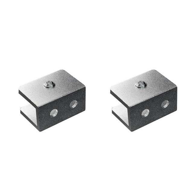 Wosthever 4 Uds. Suficientes abrazaderas de vidrio de mano para baño, soporte para valla de escalera, Clip de Base de aleación de aluminio, Type1 NO1