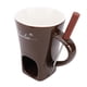 thumbnail image 1 of Taza De Fondue, Cerámica Chocolate Derretido Taza De Fondue Taza Derretida Tazas De Chocolate Con Horquilla Para Helado Mantequilla De Queso, 1 of 7