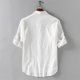 thumbnail image 4 of Camisas de Manga Corta para las Mujeres Turndown Cuello Botón Sólido Blusa, Casual Y Elegante Hombre Manga Corta Botón Abajo Camisas, 4 of 6