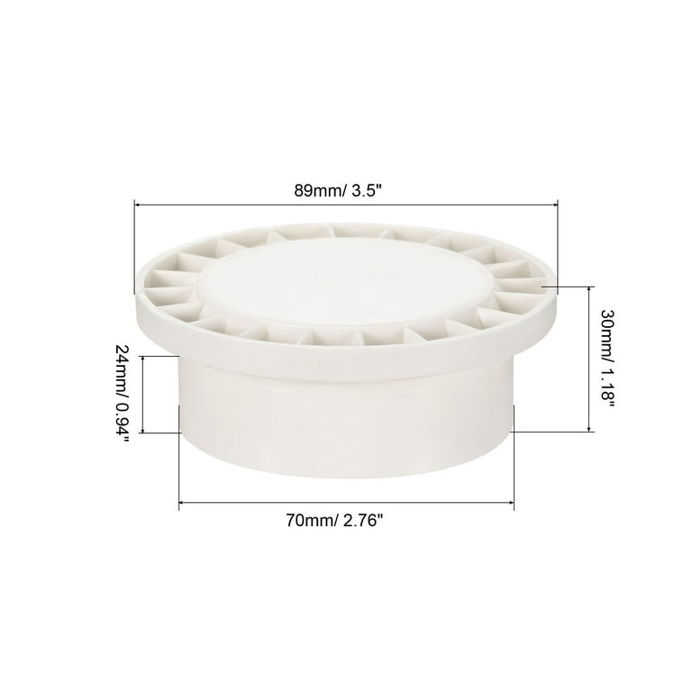 Uxcell Pipe Fitting Connector 70mm OD PVC Floor Drain Cover Round
