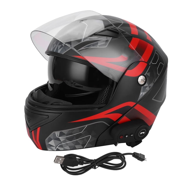 Casco de motocicleta Bluetooth LHCER Casco integral abatible