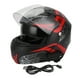 thumbnail image 1 of Casco Bluetooth para motocicleta abatible hacia arriba antivaho viseras duales manos libres Radio FM batería integrada de 1200mAh (XXL), 1 of 14